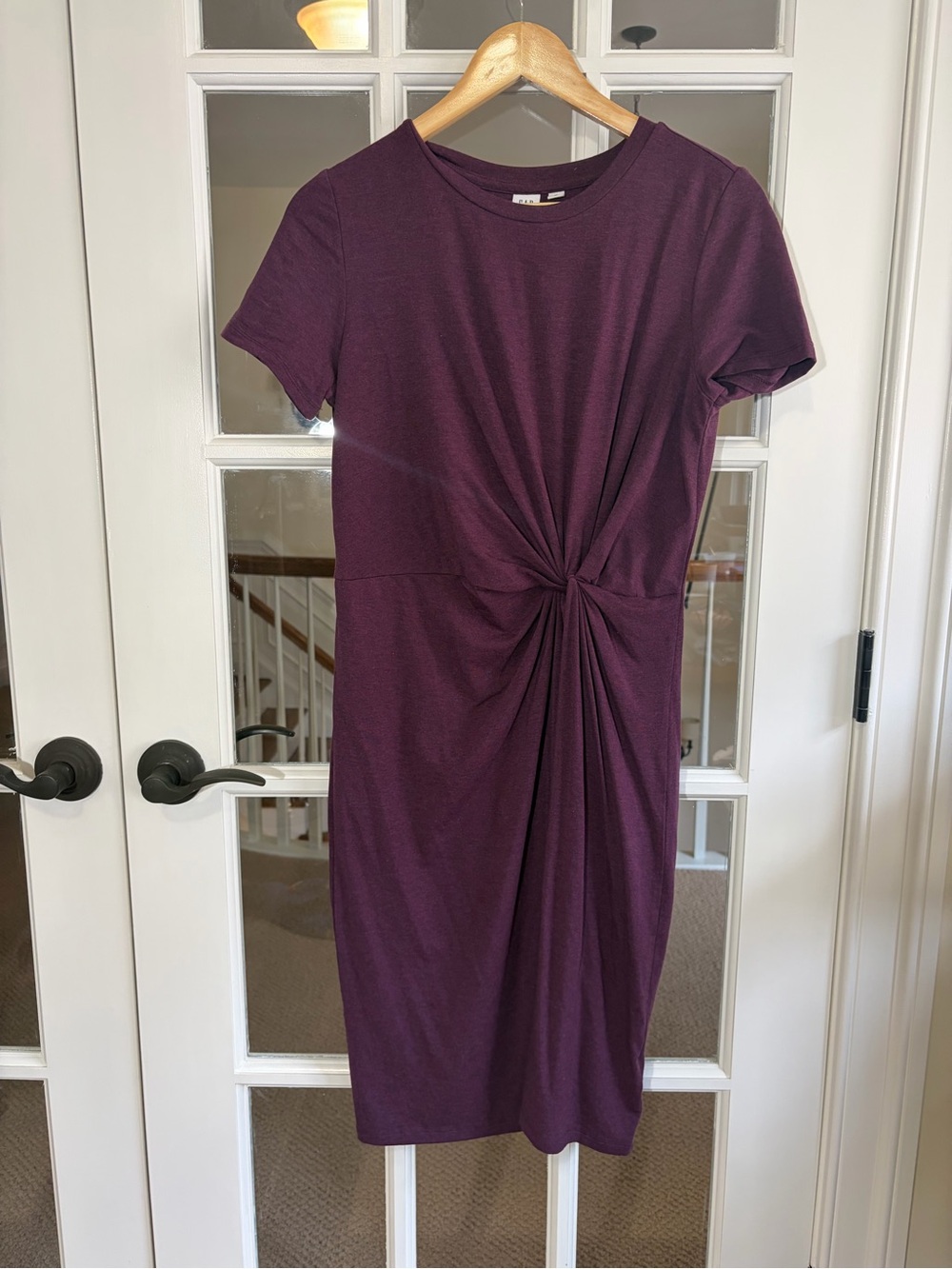 GAP Twist-Knot Midi Dress - Plum